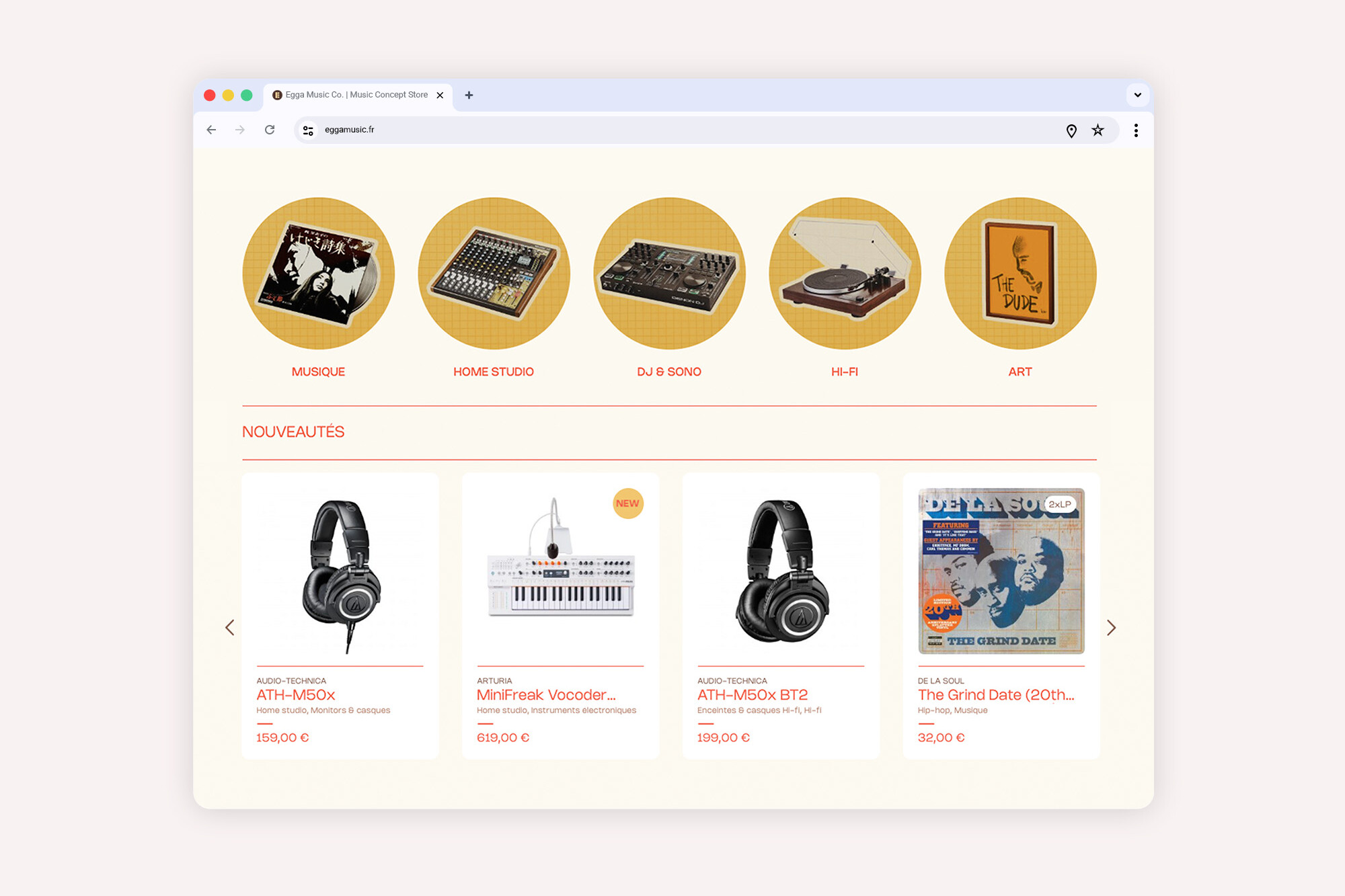 Wordpress web design Egga Music Co.